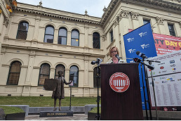 Trades Hall statue honours the work of equal pay activist