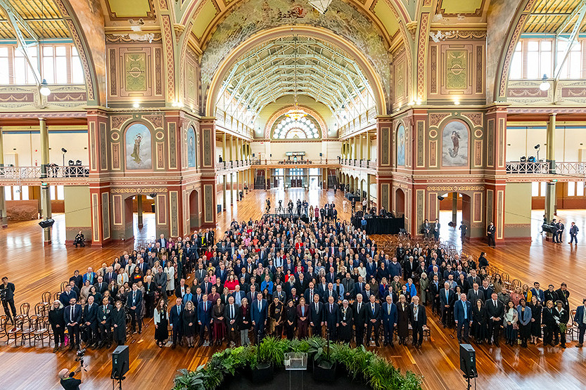 Royal Exhibition Building marks 125 years since birth of federal parliament