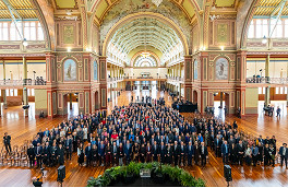 Royal Exhibition Building marks 125 years since birth of federal parliament